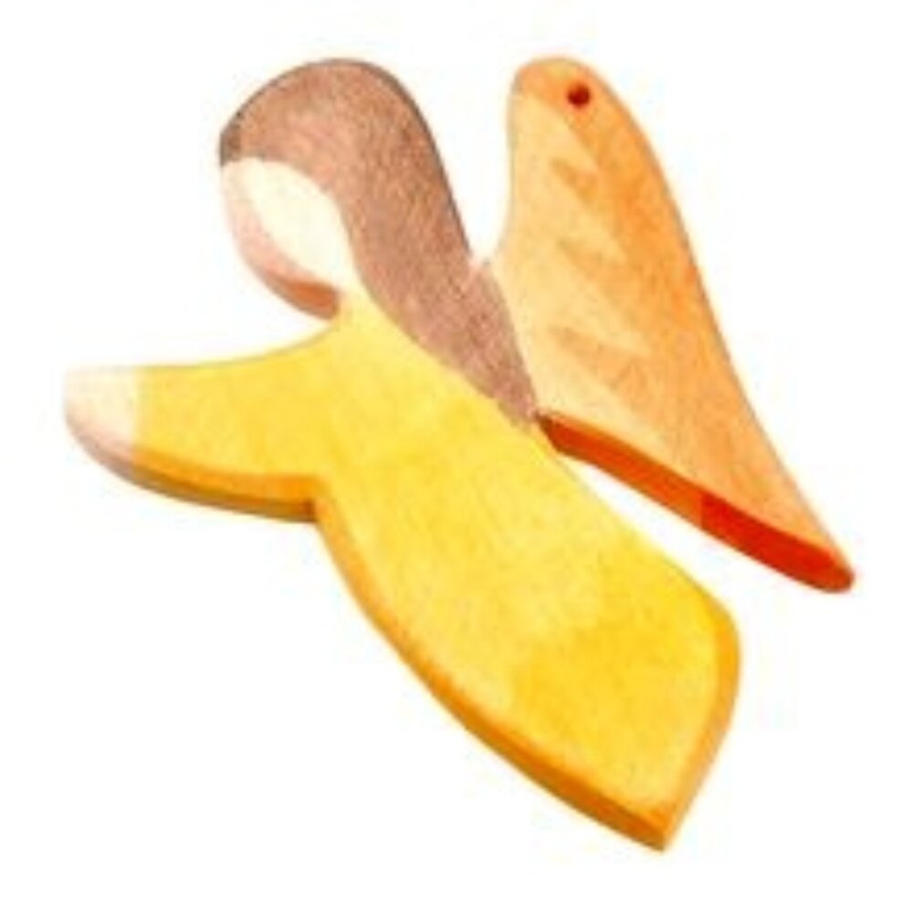 NWT Ostheimer Wooden Toys Yellow Angel Ornament